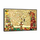 Quadro Decorativo Canvas Klimt - Árvore Da Vida 120X80Cm Moldura Preta