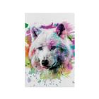 Quadro Decorativo Canvas Lobo Branco Colorido Splash Tinta