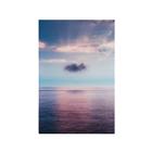 Quadro Decorativo Canvas Oceano Nuvem Roxo Azul Entardecer