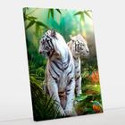 Quadro Decorativo Canvas Tigre Branco 50x70 - Foto Paulista