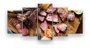 Quadro Decorativo Carne Picada Tábua Churrascaria 129x61