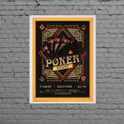 Quadro Decorativo Cart Poker Night 45X34Cm Moldura Preta