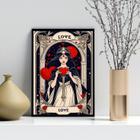 Quadro Decorativo Carta Tarot - Love 45X34Cm - Com Vidro