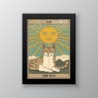 Quadro Decorativo Carta Tarot SolGato 45x34cm - com vidro