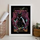 Quadro decorativo Carta the Cat - 45x34cm, preto