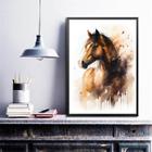 Quadro Decorativo Cavalo- Aquarela 45x34cm