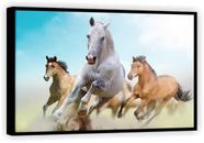 Quadro Decorativo Cavalos Animais Tela Canvas Premium Salas