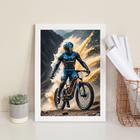 Quadro Decorativo Ciclista- Mountain Bike 45x34cm - com vidro