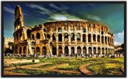Quadro Decorativo Cidade Coliseu Roma Salas Decorações Com Moldura TT16