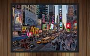 Quadro Decorativo Cidade Nova Iorque Times Square Decoração De Salas Com Moldura