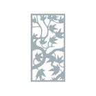 Quadro Decorativo Cinza Mdf Folhas Selvagens 40X20Cm