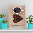 Quadro Decorativo Coffee Lovers 45X34Cm - Vidro Branca