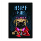 Quadro Decorativo com Moldura de Madeira 60x40 cm Hype Pug