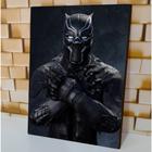 Quadro Decorativo com Tema Marvel Pantera Negra Vingadores Alta Definição