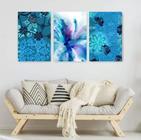 Quadro Decorativo Composição Trio Brisa Azul "