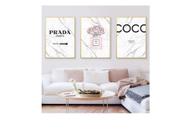 Quadro Decorativo Composição Trio coco moda"