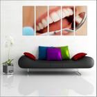 Quadro Decorativo Consultórios Odontológicos Dentista 5 Peças GG3