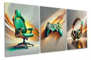 Quadro decorativo Controle Gamer Jogos Video Game Headset"