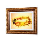 Quadro Decorativo Coroa Espinhos Amarela A4 - FR194 Luxo Pre