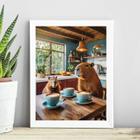 Quadro Decorativo Cozinha - Capivaras 24x18cm - com vidro