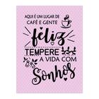 Quadro Decorativo Cozinha Feliz Sonhos 30x40cm Cantinho Gourmet