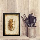 Quadro Decorativo Cozinha Pão Italiano 24x18cm - com vidro