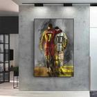 Quadro Decorativo Cristiano Ronaldo e Messi