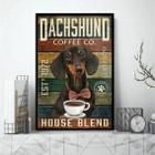 Quadro Decorativo Dachshund Coffee 24X18Cm