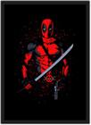 Quadro Decorativo Deadpool Heróis Geek Decorações Com Moldura G05