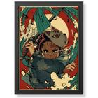 Quadro Decorativo Demon Slayer Kimetsu no Yaiba Tanjiro Kamado Mangá vidro geek.frame presente otaku