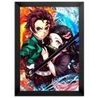 Quadro Anime Demon Slayer Desenho Com Moldura G01 - Vital Quadros