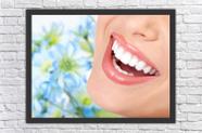 Quadro Decorativo Dentista Odontologia Dentes Sorriso Consultórios Salas Decorações Com Moldura