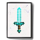 Quadro Decorativo Desenho Espada De Diamante Jogo