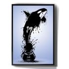 Quadro Decorativo Desenho Tinta Ink Baleia Orca