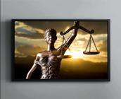 Quadro Decorativo Deusa Da Justiça Direito Advocacias Escritórios Tela Canvas Premium
