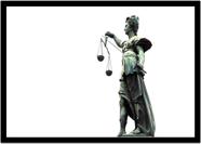Quadro Decorativo Direito Advogados Deusa Têmis Advocacia Justiça Sala Escritório Com Moldura RC012