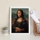 Quadro Decorativo Divertido Banheiro - Monalisa 24x18cm - com vidro