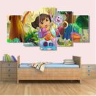 Quadro Decorativo Dora Aventureira 130x63 em tecido