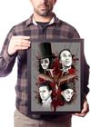 Quadro Decorativo Drácula Vampiro Ícones Terror Gótico