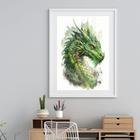 Quadro Decorativo Dragão Verde - 60X48Cm