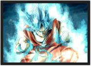 Quadro Dragon Ball Goku Anime Desenho Com Moldura G01