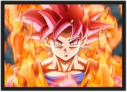 Quadro Decorativo Dragon Ball Goku Desenho Com Moldura G04