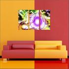 Quadro Decorativo Dragon Ball Goku Quartos e Salas 3 peças Com Moldura