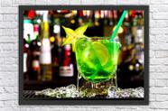 Quadro Decorativo Drinks Bebidas Bar Gourmet Restaurantes Decorações Com Moldura