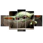 Quadro Decorativo em Mosaico MDF Baby Yoda 115x60cm