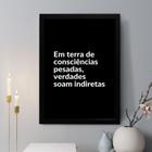 Quadro Decorativo Em Terra de Consciências Pesadas 24x18cm