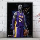 Quadro Decorativo Emoldurado Kobe Bryant Lakers Basquete Para sala quarto