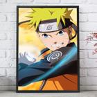 Quadro decorativo Emoldurado Desenho Hinata e Naruto Anime Arte
