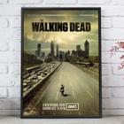 Quadro Decorativo Emoldurado Poster Serie famosa The Walking Dead Para sala quarto
