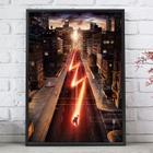 Quadro Decorativo Emoldurado Serie Flash Heroi Dc Para sala quarto